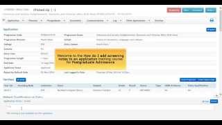 How do I add screening notes to an application?