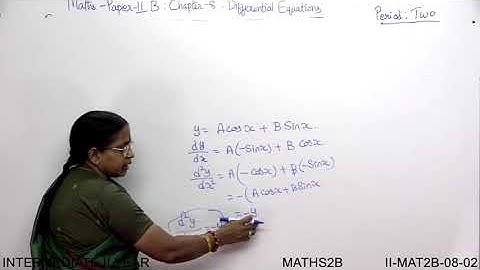 DIFFERENTIAL EQUATIONS - PART - 2 (MATHEMATICS - 2B)