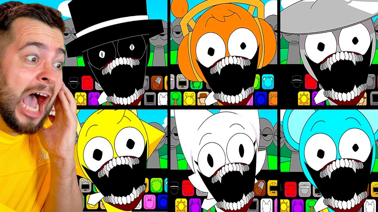 ВСЕ СТРАШНЫЕ СКРИМЕРЫ из ЖУТКОГО МОДА Incredibox Sprunki PYRAMIXED 😱