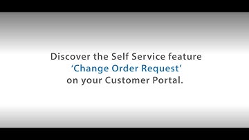 Self Service – Order change request