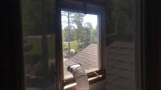 Portable air conditioner/casement window/problem solved
