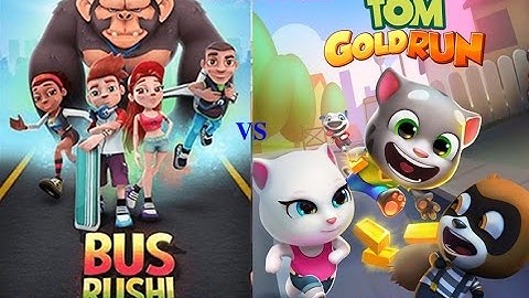 Talking Tom Gold Run vs Bus Rush