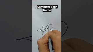 Create a simple signature style of letter K for Khadiza