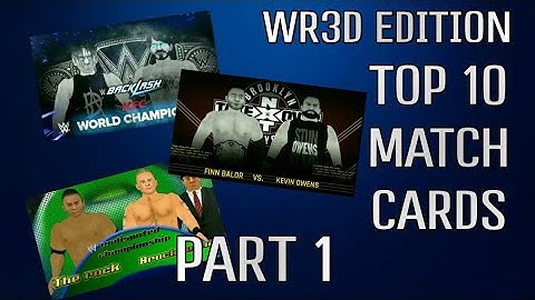 WWE match cards Wr3d edition