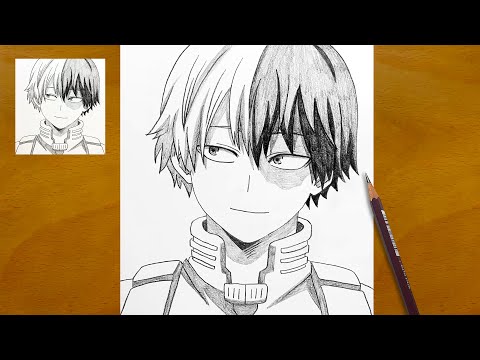 How To Draw Shoto Todoroki From My Hero Academia Anime Drawing Tutorial Shoto Sketch 
