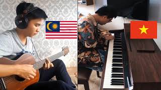 COLLABORATION FLY ME TO THE MOON MASHUP PIANO COVER BY CAO SON NGUYEN, ft LENZELY SALIMIN