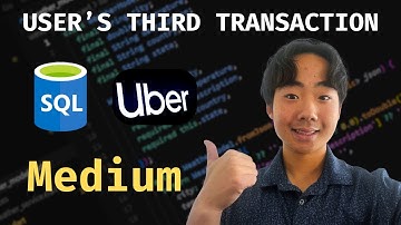 Uber SQL Interview Question: Users Third Transaction | DataLemur Solution #1