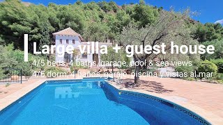 **SOLD**Large private villa - 4/5 beds, 4 baths - pool, garage, guest house - Competa, Malaga