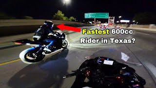 Keeping Up With The BEST 600cc Rider In The City | Pure Sound Night Ride | R6 & ZX6R