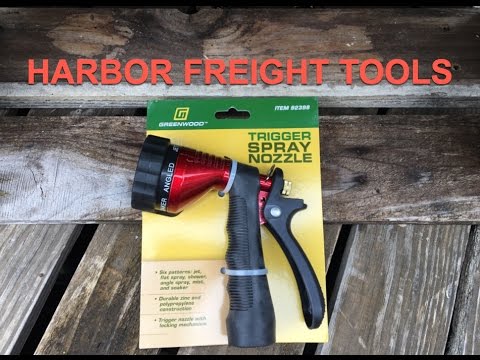 Harbor Freight Greenwood Trigger Water Spray Nozzle Review Item
