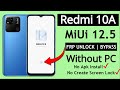 Redmi 10a Frp Bypass/Unlock Google Account Lock Without Pc | Without Install APP New Method 2022