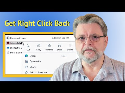Restore the Right-Click Menu in Windows 11