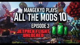 I UNLOCKED FLIGHT! 🚀 Emerald Jetpack & Insane Vibranium Luck! | Minecraft ATM10 - Episode 3
