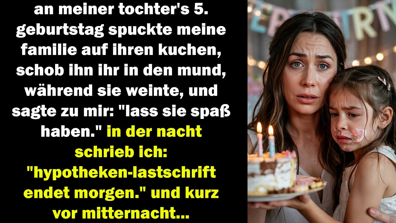 meine familie spuckte auf den kuchen meiner tochter – ich stoppte die hypozahlung noch in der nacht
