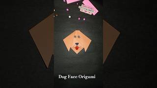 Super Easy Origami Dog Face || A Simple Origami Tutorial || #shorts  #youtubeshorts  #origami #dog