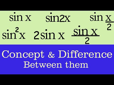 Vidéo: Différence Entre Sin 2x Et 2 Sin X