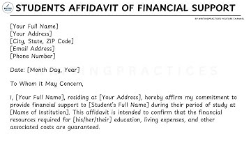 How To Write An Affidavit of Financial Support for Students Steps Guide | Writing Practices
