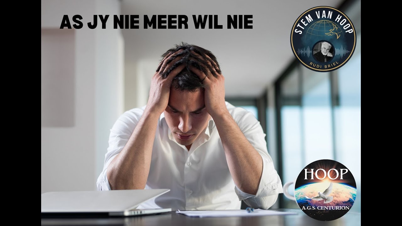 As Jy Nie Meer Wil Nie. Pst Rudi Briel.