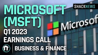 Microsoft (MSFT) Q1 2023 Earnings Call