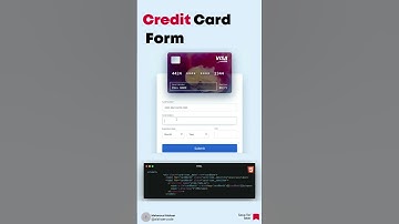 Credit Card Form Using HTML CSS and JS 😈