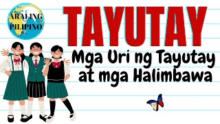 Tayutay | Mga Uri ng Tayutay at Mga Halimbawa | Filipino Aralin- Tayutay Figure of Speech & Example