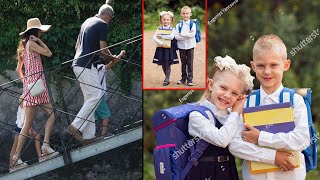 A Close-up Of The Faces Twins Alexander and Ella,5, of George and Amal Clooney: Photos