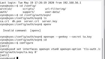 5 VYOS Creating TLS key.