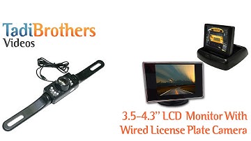 Wired License plate Backup Camera System with Small Monitor from www.tadibrothers.com