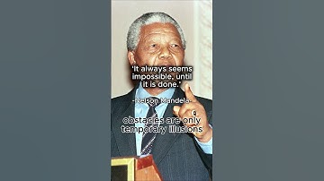 It always seems impossible, until it is done