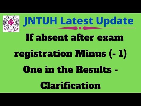 JNTUH external exams if absent (-1)Minus One-Clarification||JNTUH latest updates||JNTUH Updates 2021
