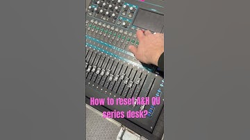 How to reset zero everything on an Alllen and Heath A&H QU desk series #livesound #livesoundengineer