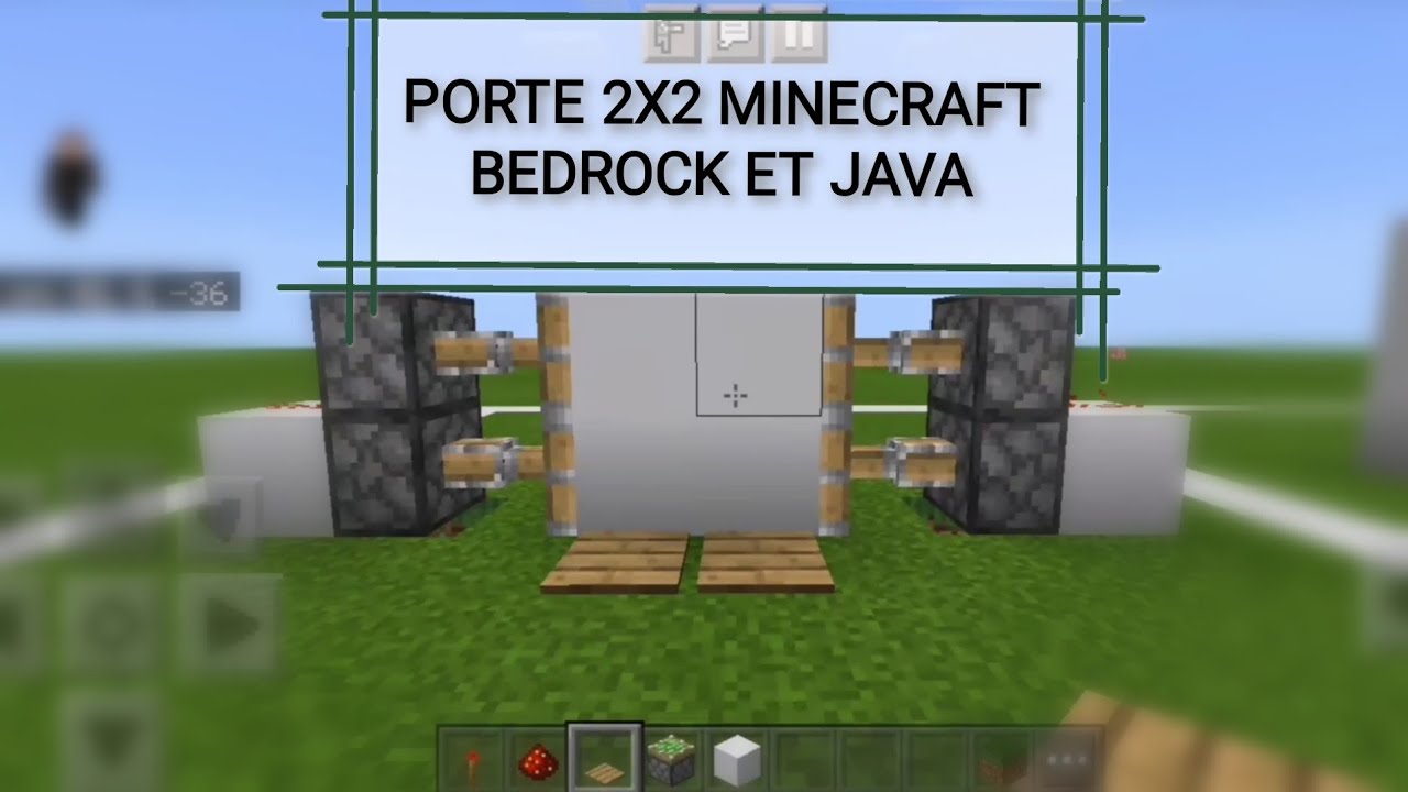 FAIRE UNE PORTE 2X2 SUR MINECRAFT ! 1.16 BEDROCK/JAVA - YouTube