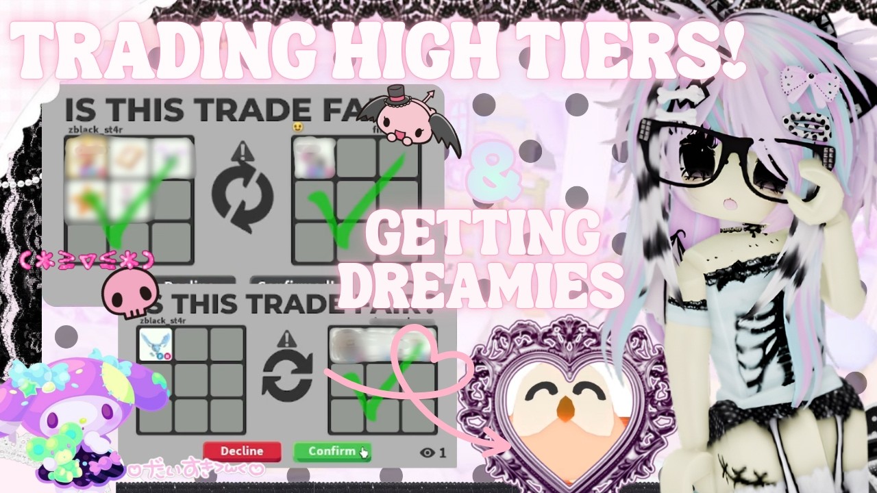 Trading my BEST *HIGH TIERS* in Adopt me ! 🌸 Working to get my **DREAM INVENTORY** 🦇