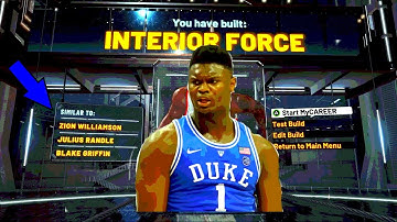 2-WAY INTERIOR FORCE!!| RARE ZION WILLIAMSON BUILD IN NBA 2K20! TOP POWER FORWARD BUILD!