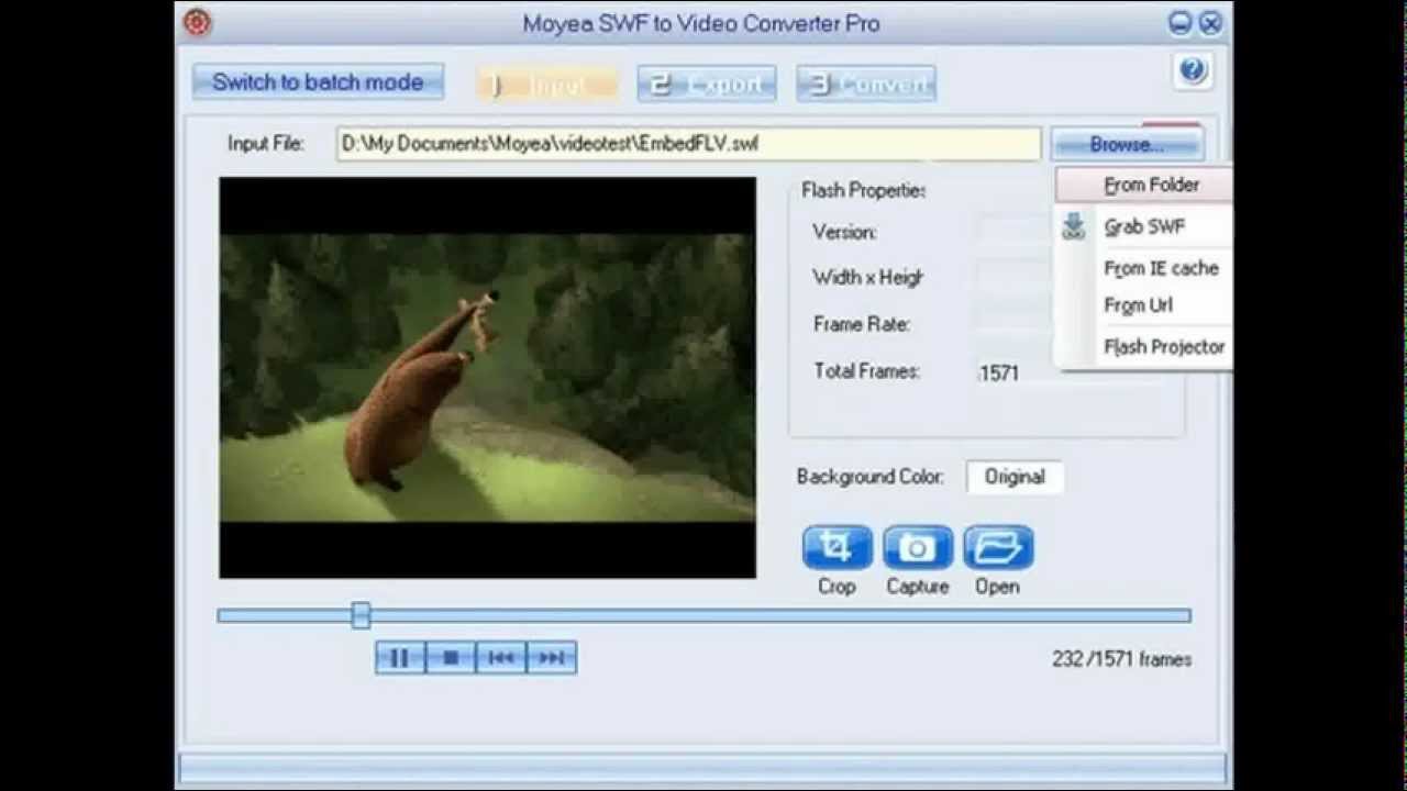 moyea swf to video converter