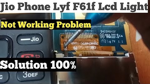 Lyf F61f Display Light Problem | Solution |