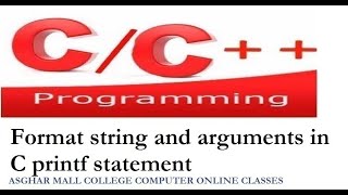 Format string and arguments in C printf statement