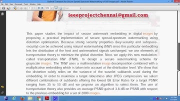 Optimal Transport for Secure Spread Spectrum Watermarking of Still Images