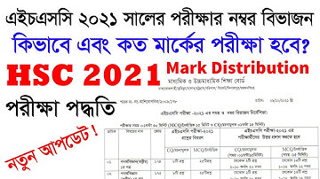 HSC 2021 Final Exam Mark Distribution Process | এইচএসসি ২০২১ পরীক্ষা এর নম্বর বিভাজন প্রক্রিয়া
