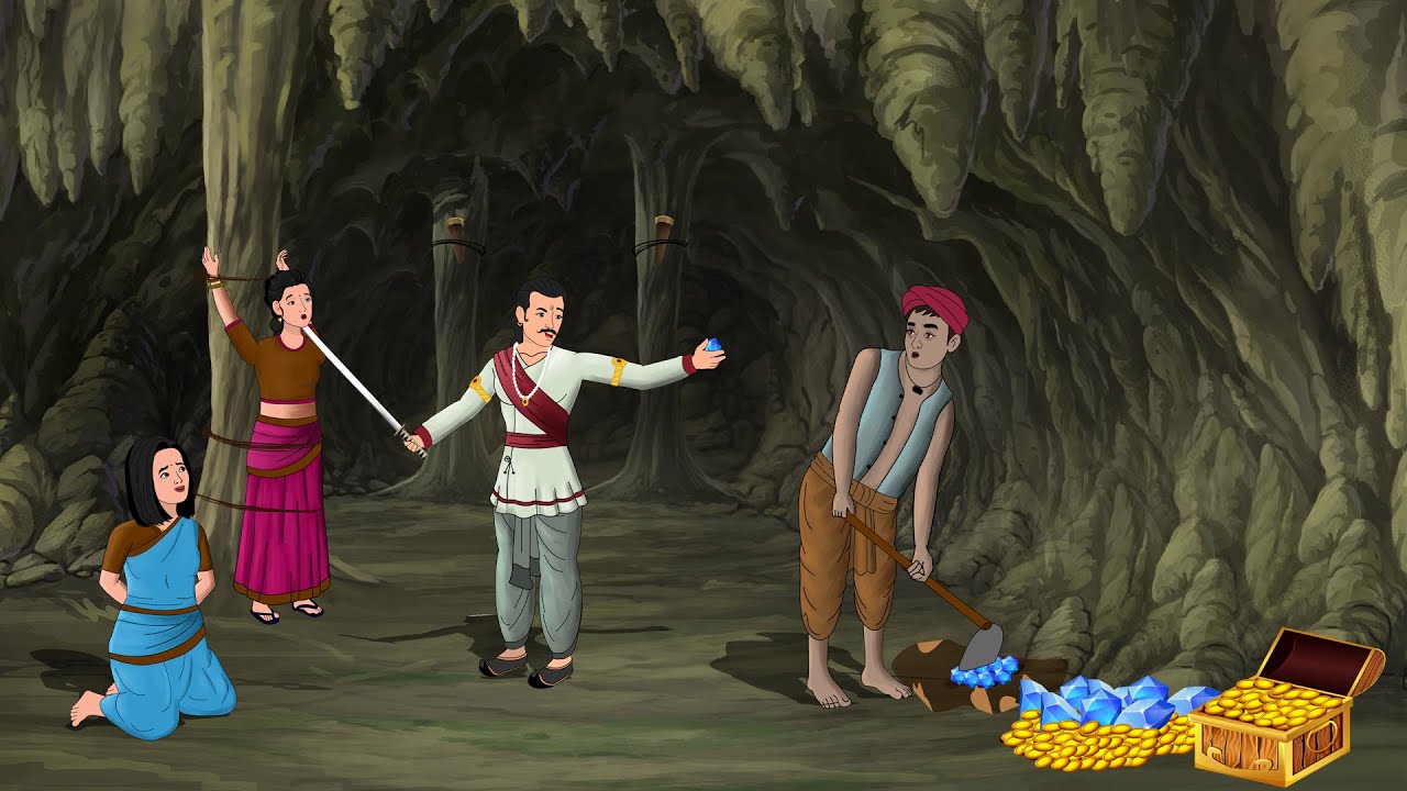 लालची राजकुमार और रहस्यमई गुफा का खजाना | moral story | hindi kahani | cartoon | Panchtantra