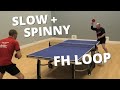 How to do a slow + spinny forehand loop