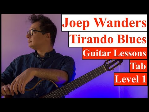 Joep Wanders - Tirando Blues - Guitar Lesson + Tab - Yamaha SLG200NW