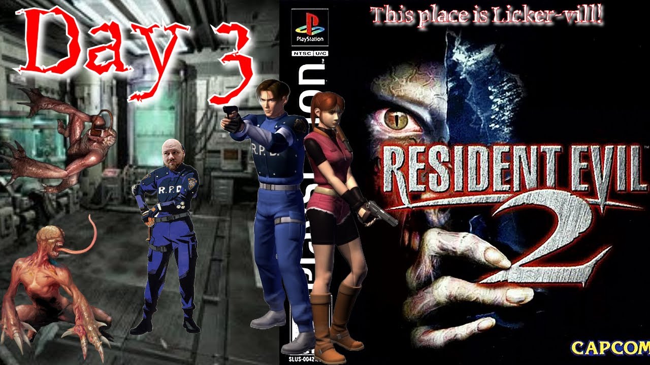 Resident Evil 2 first playthru Day 3 Our HOUSE (police station) in the MIDDLE OF THE STREET!