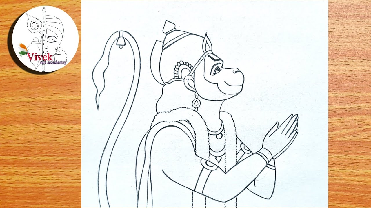 Hanuman drawing outline - YouTube