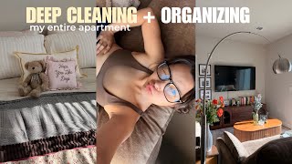 Whole Apartment Deep Clean: Organizing My Bedroom, Bathroom & Kitchen | Calm & Productive Day