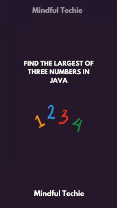 Day 3 of 100📌| Find largest of three numbers in Java #javaforbeginners ...