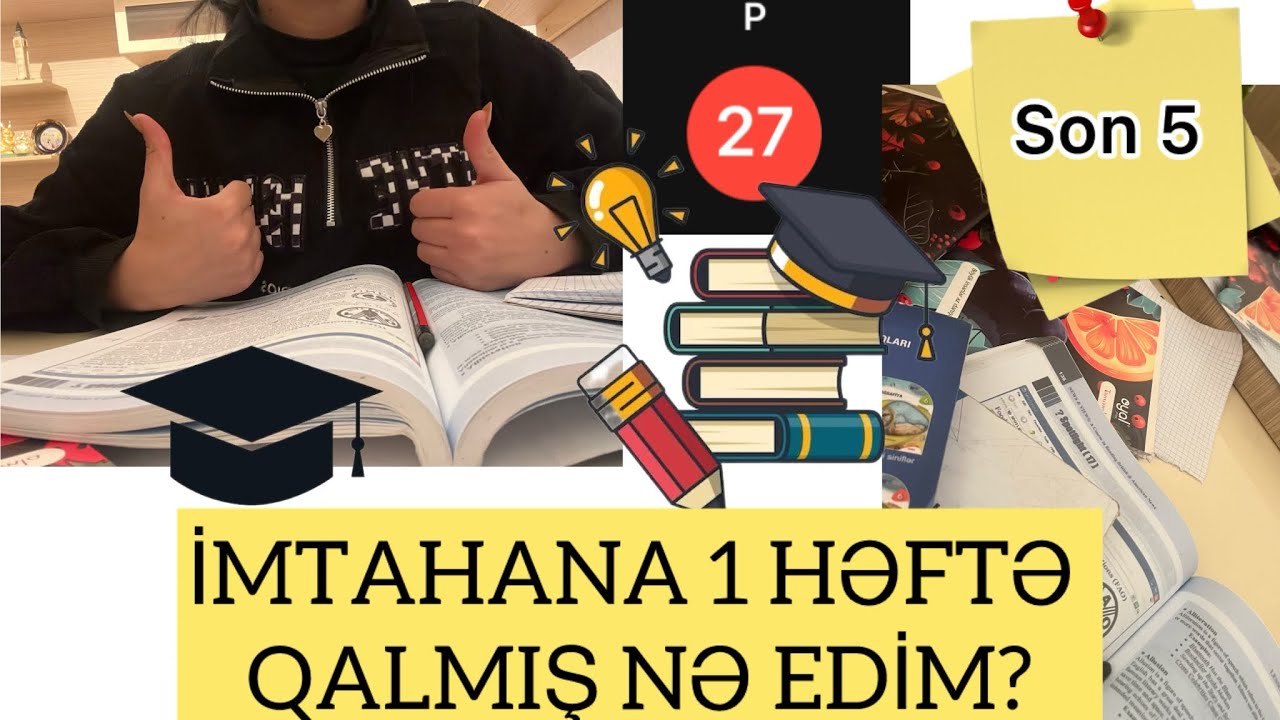 İmtahana Son 1 Həftə Qalmış Nə Edək⁉️#gülzeynalova #imtahan #imtahanstudy