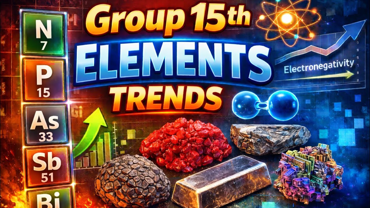 Group 15th Elements and their hydrides | All Trends | P - Block | JEE | NEET 
