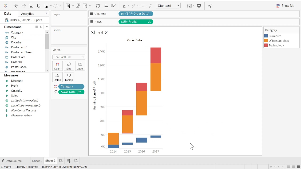 Stacked Waterfall Chart Powerpoint