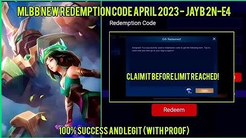 ML Diamond Redeem Codes April 4 2023 - MLBB New Redeem codes 100% Success and Legit with proof